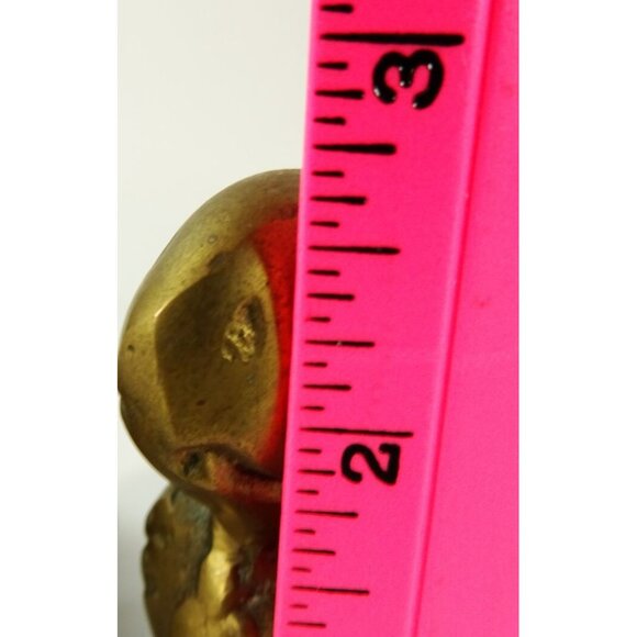 Pair of Small Toucans Birds Vintage Solid Brass Figurines Paperweights MCM - Picture 7 of 8